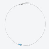 925 Silver Spring Fish Choker Necklace for Girls