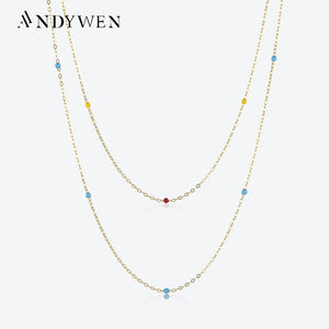 925 Silver Rainbow Turquoise Enamel Choker Necklace