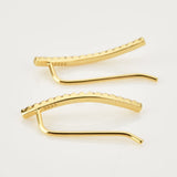 925 Silver 22mm Zircon Pave Earring for Women