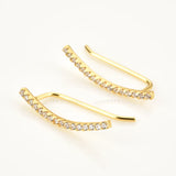 925 Silver 22mm Zircon Pave Earring for Women