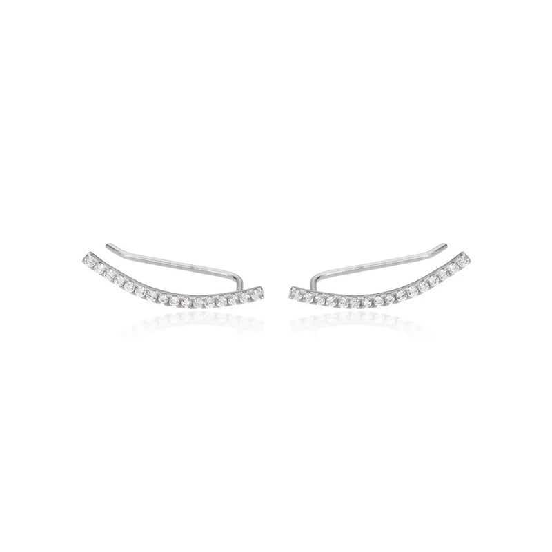 925 Silver 22mm Zircon Pave Earring for Women