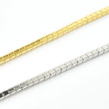 925 Silver Rainbow CZ Tennis Bracelet Women Punk Jewelry
