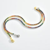 925 Silver Rainbow CZ Tennis Bracelet Women Punk Jewelry