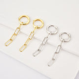 925 Sterling Silver Chain Locker Drop Earring