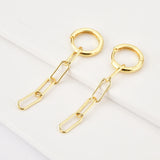 925 Sterling Silver Chain Locker Drop Earring