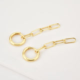 925 Sterling Silver Chain Locker Drop Earring