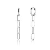 925 Sterling Silver Chain Locker Drop Earring