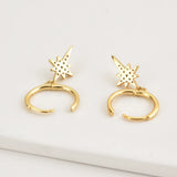 925 Silver Punk Lighting Drop Earrings