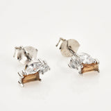 925 Silver Bee Honey Stud Earring Rock Punk Jewelry