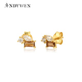 925 Silver Bee Honey Stud Earring Rock Punk Jewelry