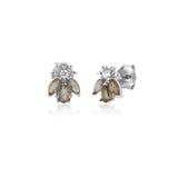 925 Silver Bee Honey Stud Earring Rock Punk Jewelry