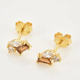 925 Silver Bee Honey Stud Earring Rock Punk Jewelry