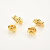 925 Silver Bee Honey Stud Earring Rock Punk Jewelry