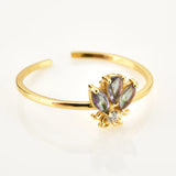 925 Silver Bees Adjustable Ring Women Slim Finger Jewelry