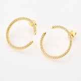 925 Silver Circle CZ Stud Earring for Women