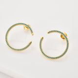 925 Silver Circle CZ Stud Earring for Women
