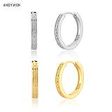 925 Silver Big Hoops 15mm Circle Earrings