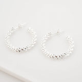 925 Sterling Silver Big Piercing 20mm Clips Women Pendientes Jewelry