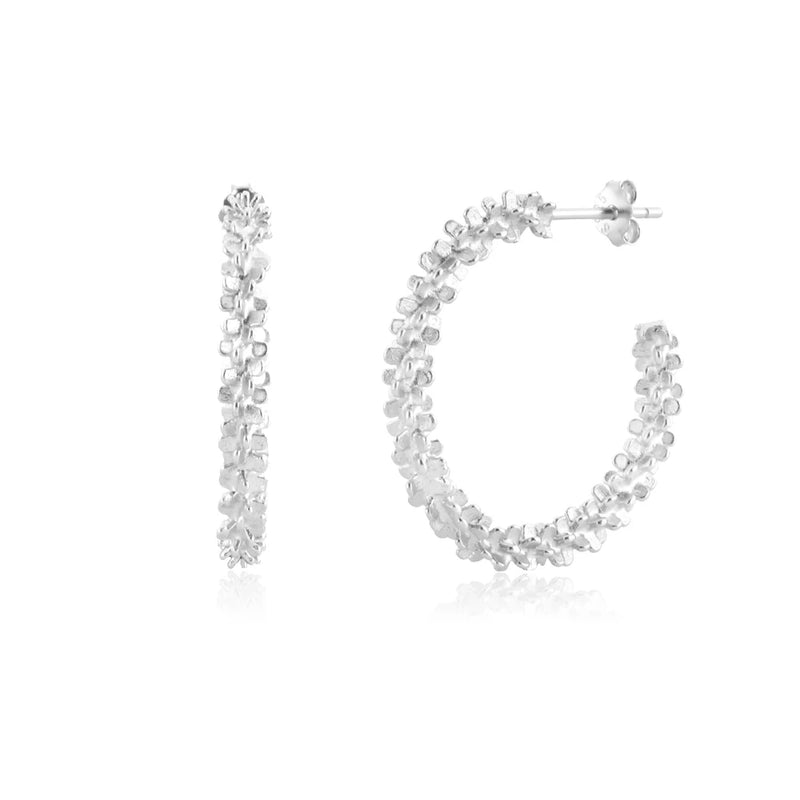 925 Sterling Silver Big Piercing 20mm Clips Women Pendientes Jewelry