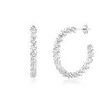 925 Sterling Silver Big Piercing 20mm Clips Women Pendientes Jewelry