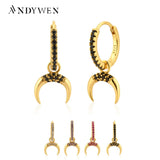 925 Silver Zircon Crystal Rock Punk Women Piercing