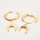 925 Silver Zircon Crystal Rock Punk Women Piercing