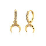 925 Silver Zircon Crystal Rock Punk Women Piercing