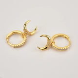 925 Silver Zircon Crystal Rock Punk Women Piercing