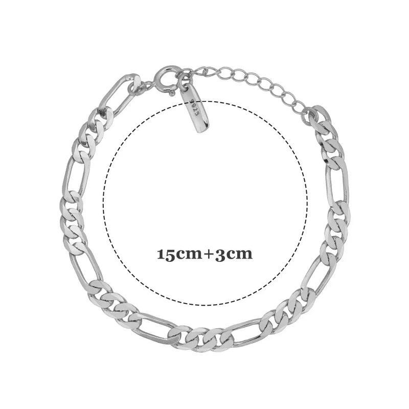 925 Silver Chain Bracelet European Party Jewelry