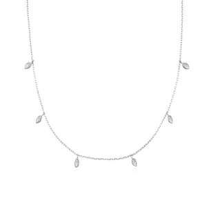 925 Silver Zircon Charm Choker Necklace Women Wedding Jewelry