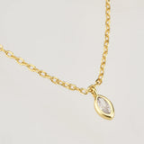 925 Silver Zircon Charm Choker Necklace Women Wedding Jewelry