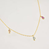 925 Silver Zircon Charm Choker Necklace Women Wedding Jewelry