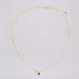 925 Silver Clear Zircon 4.5mm Charm Pendant Necklace Crystal Fine Jewelry