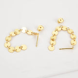 925 Silver Coins Chain Drop Earring Piercing Rock Punk Jewelry
