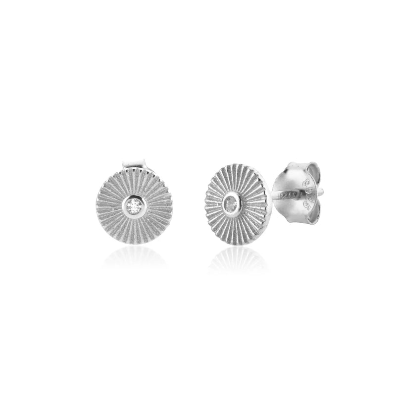 925 Silver Coins Stud Earring Dangle Jewelry Rock Punk Women Wedding Clips