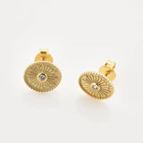 925 Silver Coins Stud Earring Dangle Jewelry Rock Punk Women Wedding Clips