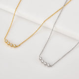 925 Silver Collar Tide Pendant Choker Necklace Clear Crystal Jewelry