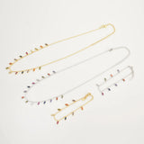 925 Silver Rainbow Bracelet CZ Bangle Soft Chain Crystal Women Party