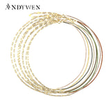 925 Silver Colorful Zircon Choker Necklace Rainbow Charm CZ Women Gift