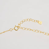 925 Silver Zircon Purple Crystal Chocker Necklace Long Chain Jewelry