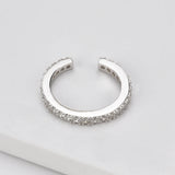 925 Sterling Silver Ear Cuff Clip on Earrings Punk Rock Earcuffs
