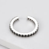 925 Sterling Silver Ear Cuff Clip on Earrings Punk Rock Earcuffs