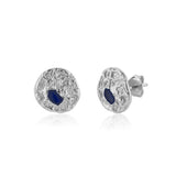 925 Silver Green Stud Earring Wedding Pave Party Jewelry Clips
