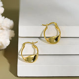 925 Silver Geometric Hoops 11mm Circle Earrings