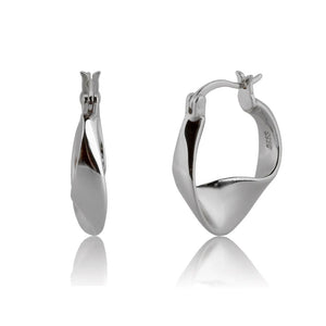925 Silver Geometric Hoops 11mm Circle Earrings