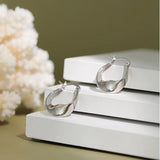 925 Silver Geometric Hoops 11mm Circle Earrings