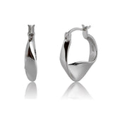 925 Silver Geometric Hoops 11mm Circle Earrings