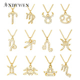 925 Sterling Silver Zodiac Pendant Necklace Monogram Men Birthday Jewelry