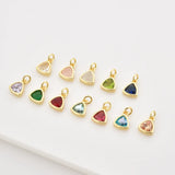 925 Silver 12 Months Birth Gems Triangle Zircon Charm Pendant Necklace Women