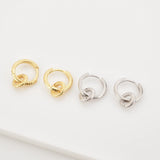 925 Silver 19mm Screw Circle Drop Earrings Wedding Jewelry Women